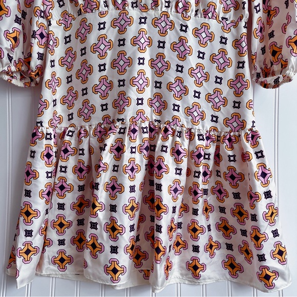 Maje 100% Silk Romea Geometric Printed Mini Dress NWT - Picture 10 of 15